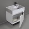 Floating Small Bathroom Vanity, Modern, 24